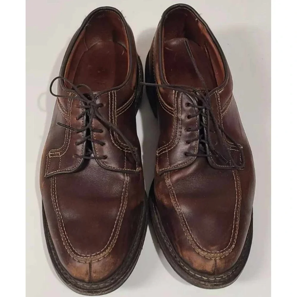 Allen Edmonds Wilbert Brown‎ Leather Split Toe Oxford Shoes Mens 11201